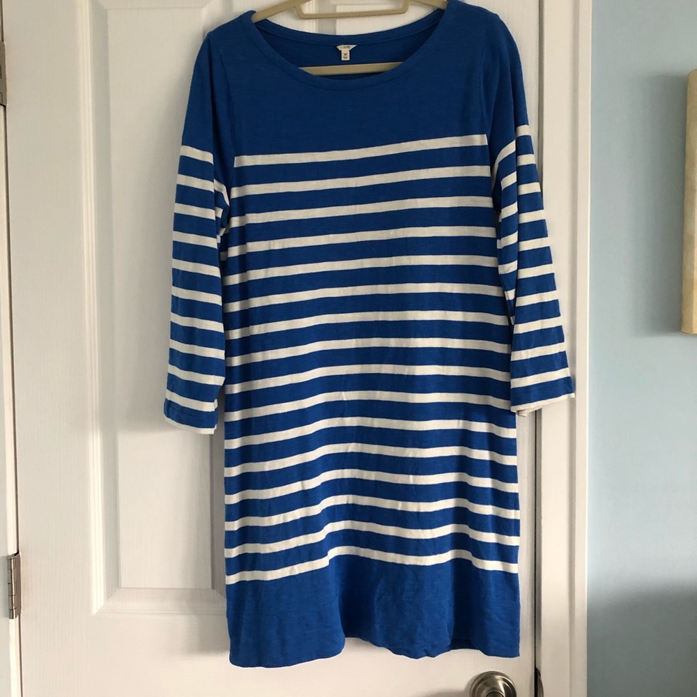 Jcrew striped cobalt blue dress!